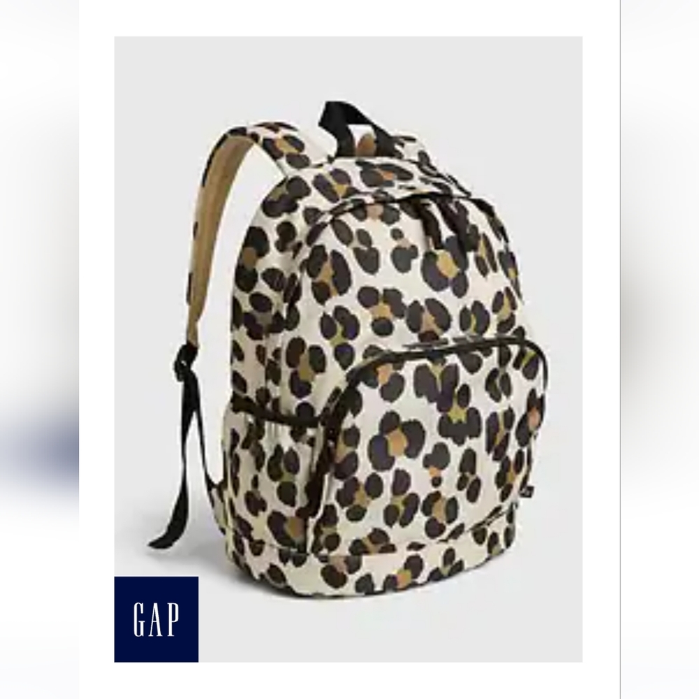 Kids Recycled Leopard Senior Backpack#8555850020000Color:leopard printSize: